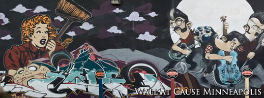Biafra Inc. Metrik Amoeba Wall at Cause Minneapolis